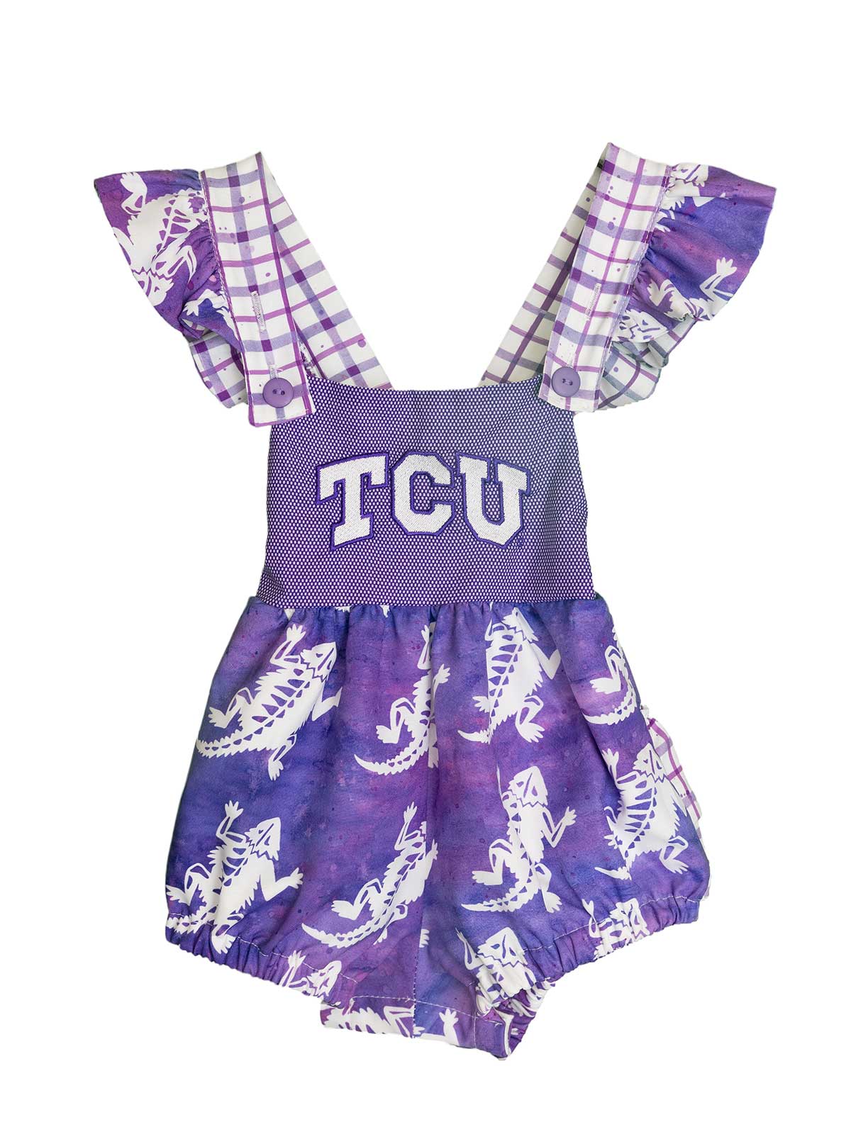 TCU Ruffle Butt Romper