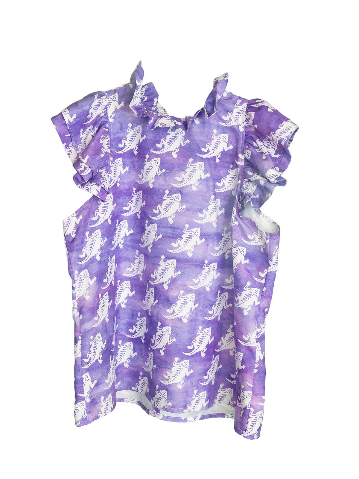 TCU Big Bow Blouse - Purple Frog