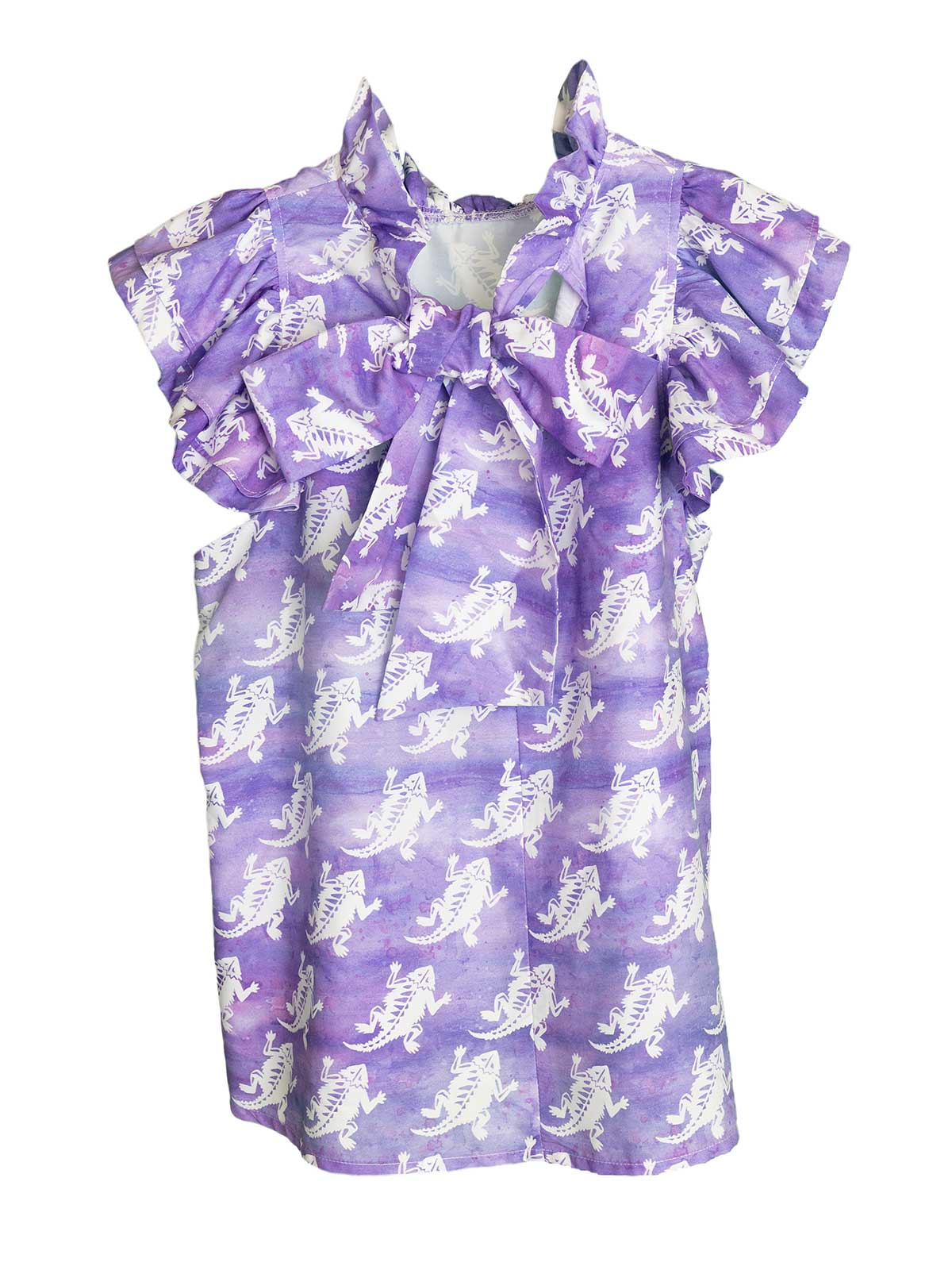 TCU Big Bow Blouse - Purple Frog