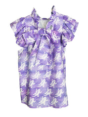TCU Big Bow Blouse - Purple Frog