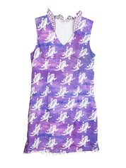 FROG Squadron Sleeveless A-line Dress with Pom Pom Hem