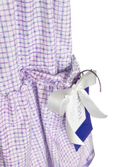 TCU Mini Grid Sundress with Purple Frog Squadron Border