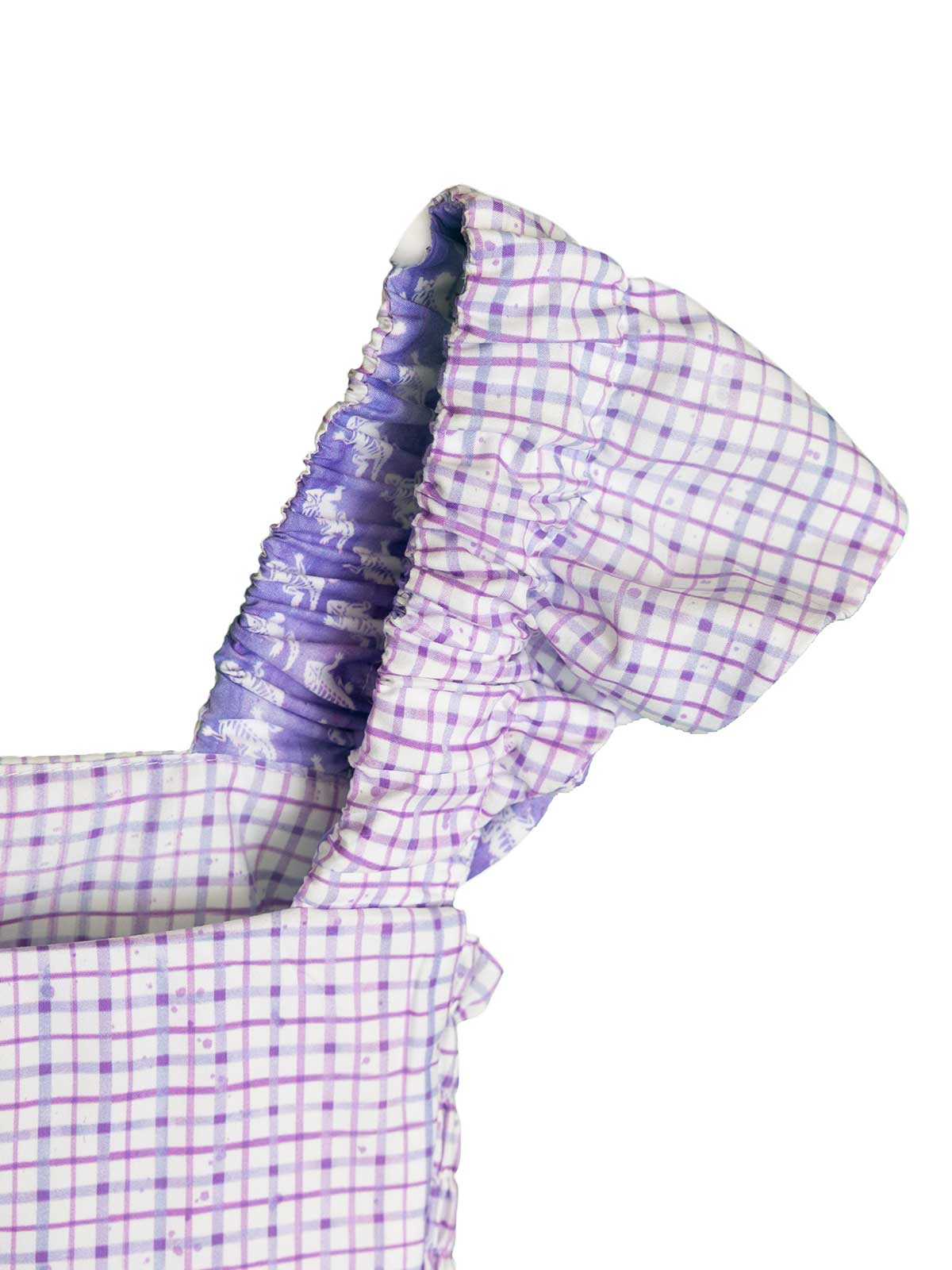 TCU Mini Grid Sundress with Purple Frog Squadron Border