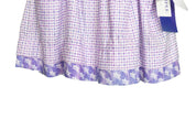 TCU Mini Grid Sundress with Purple Frog Squadron Border
