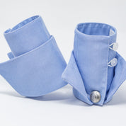 Blue Oxford Pincord French Cuffs