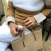 Sandcastle Tan Seersucker French Cuffs