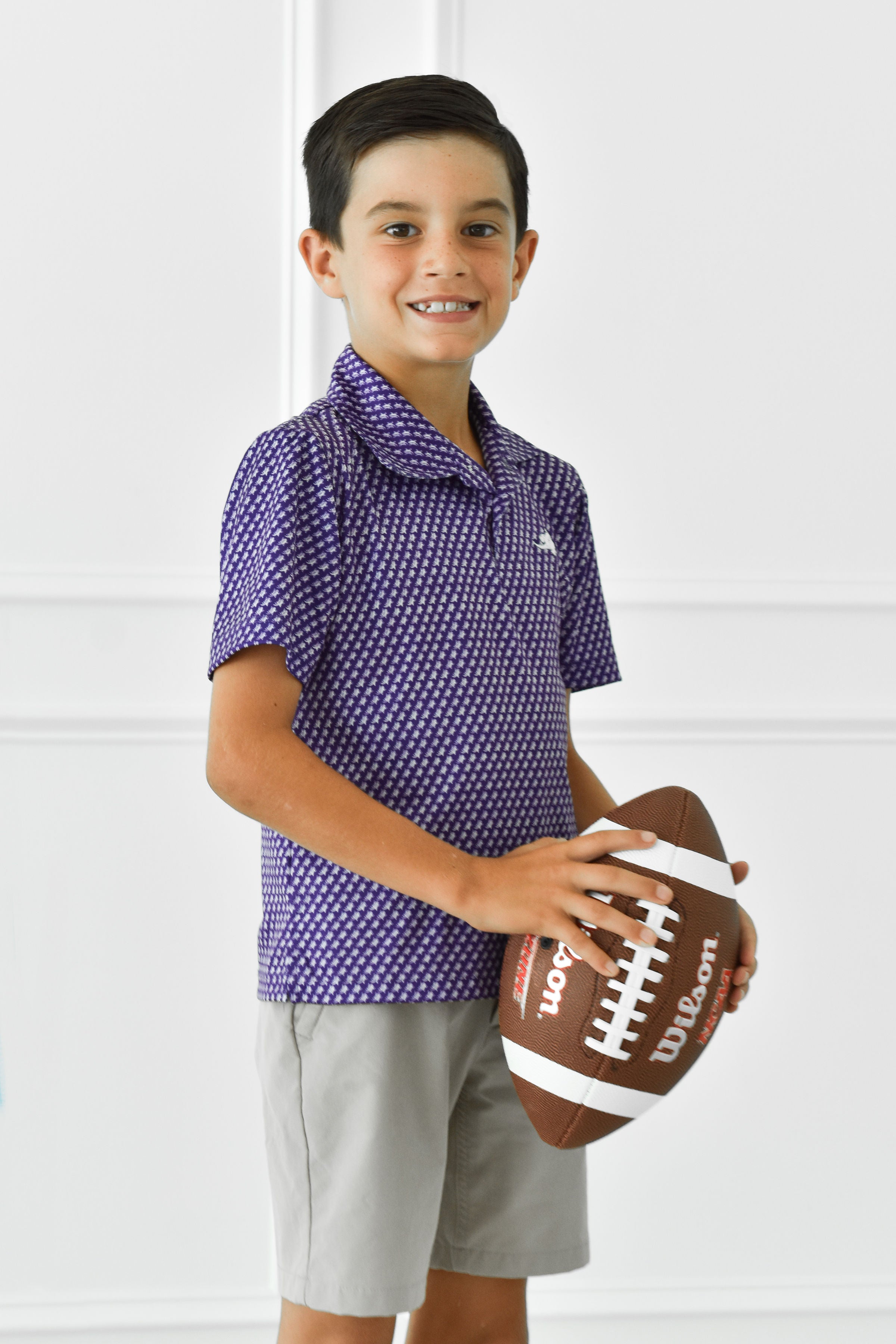 TCU Polo Shirt - Dark Purple Ultra Mini Frog