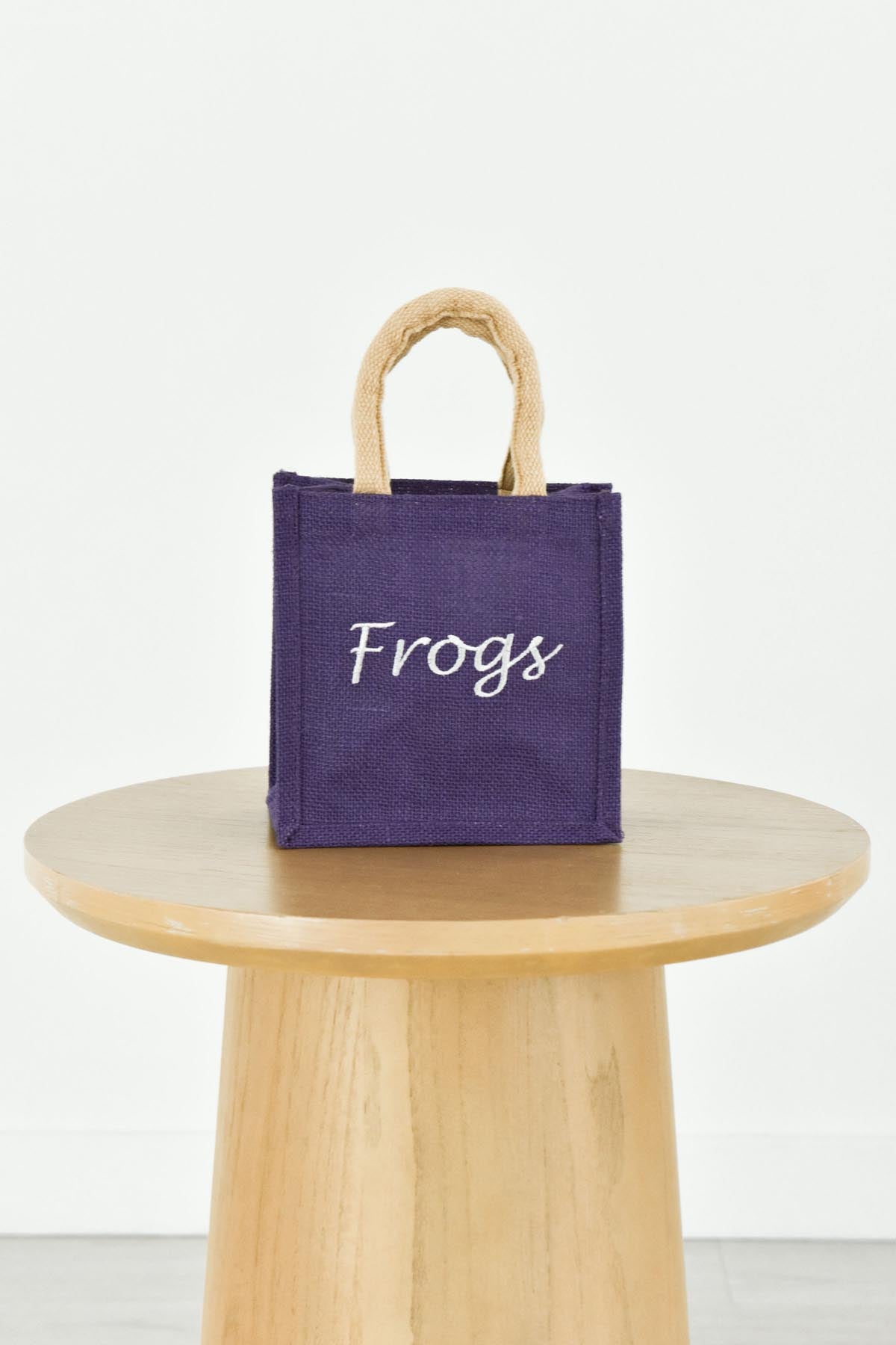 TCU Burlap Tote