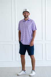 TCU PAISLEY FROG PRINT POLO