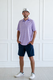 TCU PAISLEY FROG PRINT POLO