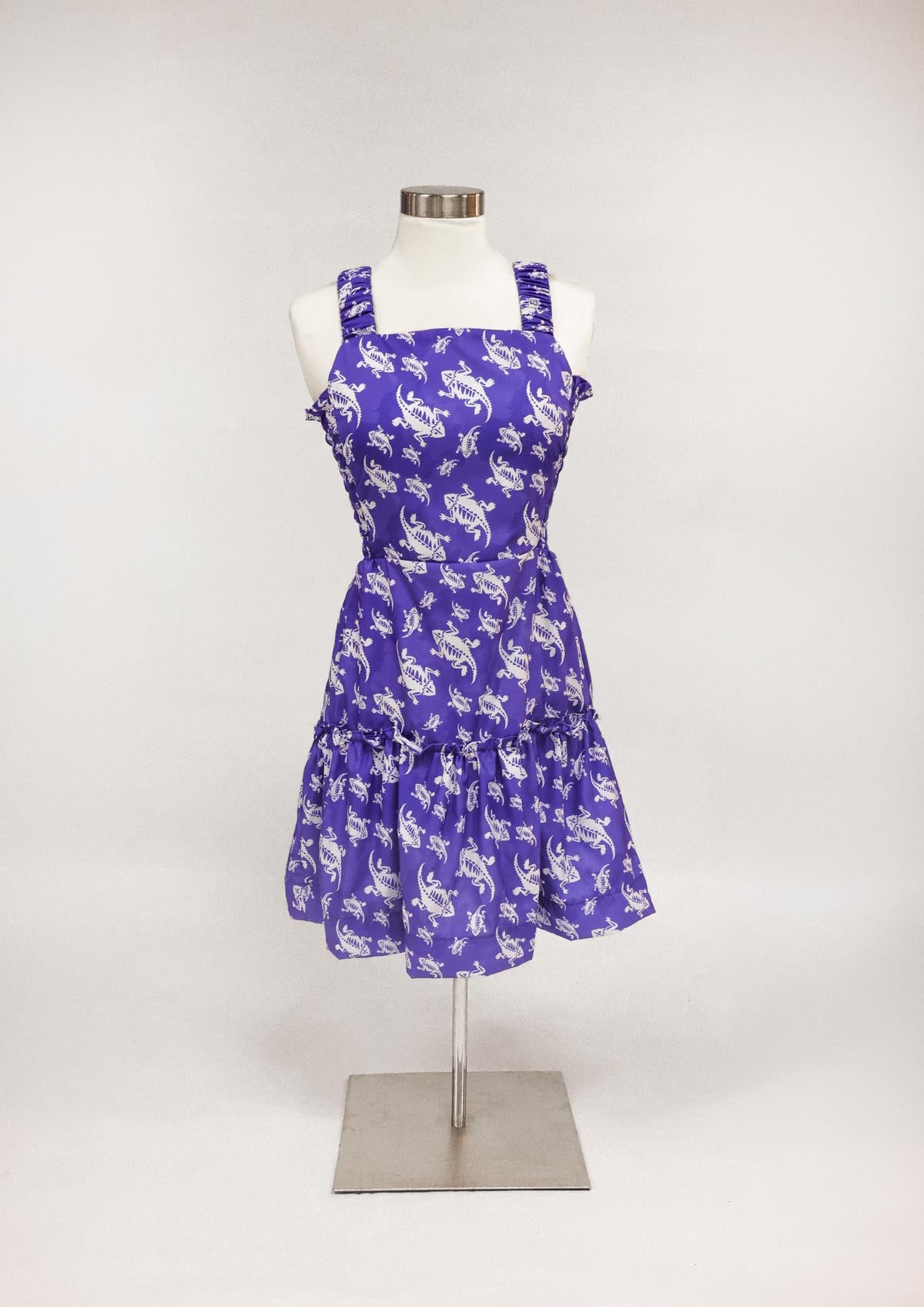 TCU Purple Scattered Frog Sundress