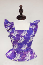 TCU Ladies' Peplum Top - Purple Frog