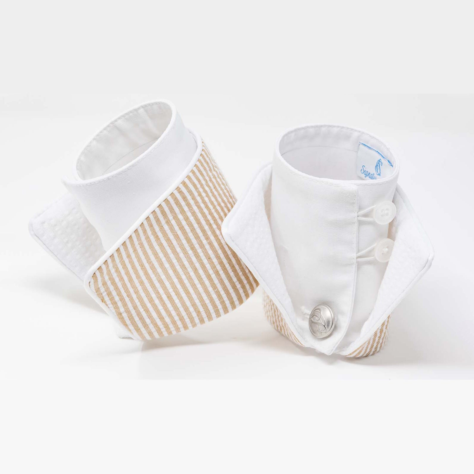 Tan Seersucker French Cuff